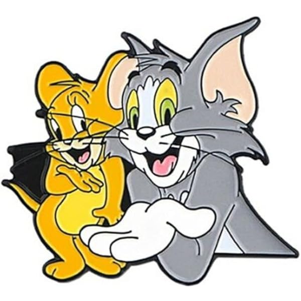 Amazon.com: Tom Cat and Mouse Jerry Face 1.5 Inches Tall Metal